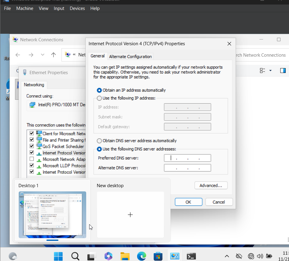 DNS configuration screenshot